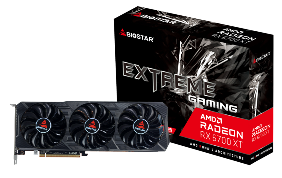 3 Tarjeta de gráfica BIOSTAR AMD Radeon RX6700XT Overclock edition (Usado)